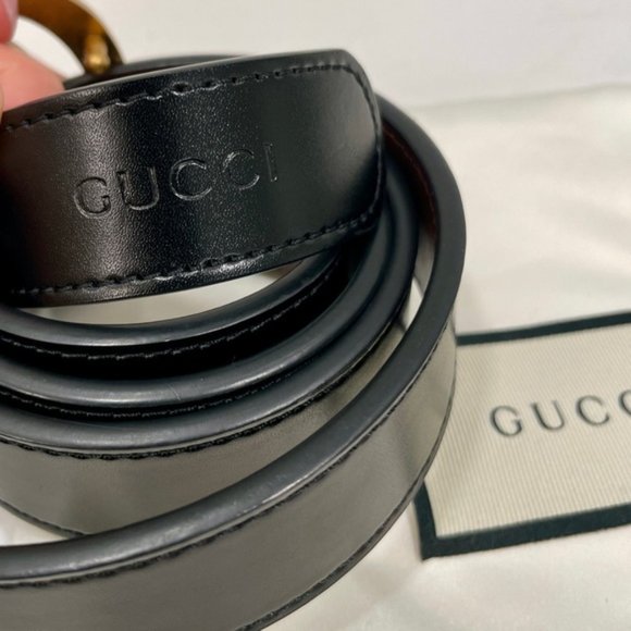 Gucci Black and Gold Signature Belt main image 5